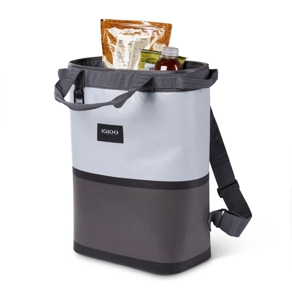Igloo Reactor Portable 46 Can Soft Insulated Cinch Cooler Backpack Gray Tailgate